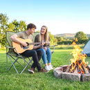 Outsunny Camping Chair Set of 2 Portable Folding Green