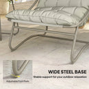 Outsunny Garden Bistro Set, Bistro Table And Chairs W/ Cushions, Light Grey