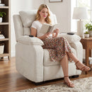 HOMCOM Power Recliner Chair with Massage and Heat, Spring Seat, Cream White