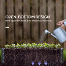 Outsunny Raised Garden Bed Elevated Planter Box for Flowers Grey