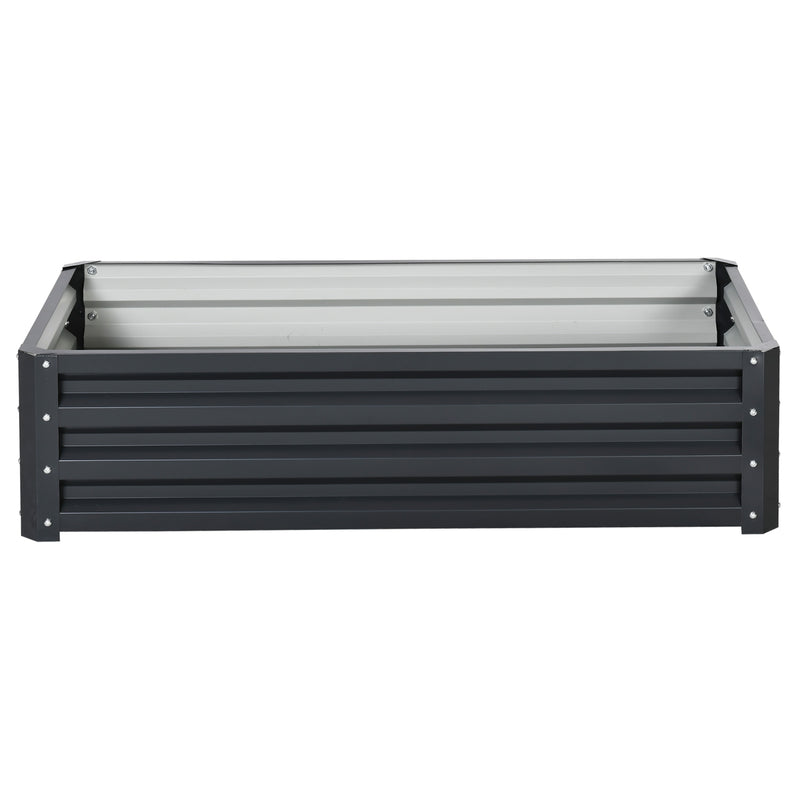Outsunny Raised Garden Bed Elevated Planter Box for Flowers Grey
