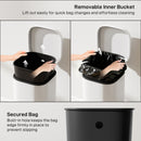 HOMCOM 30L Kitchen Bin, Pedal Bin with Lid, Removable Inner Bucket, Cream