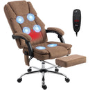 HOMCOM Executive Office Chair, Desk Chair With Massage And Heat, Brown