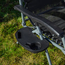Set of 2 Multi Position Zero Gravity Relaxer Chair Sun Lounger in Black & Silver