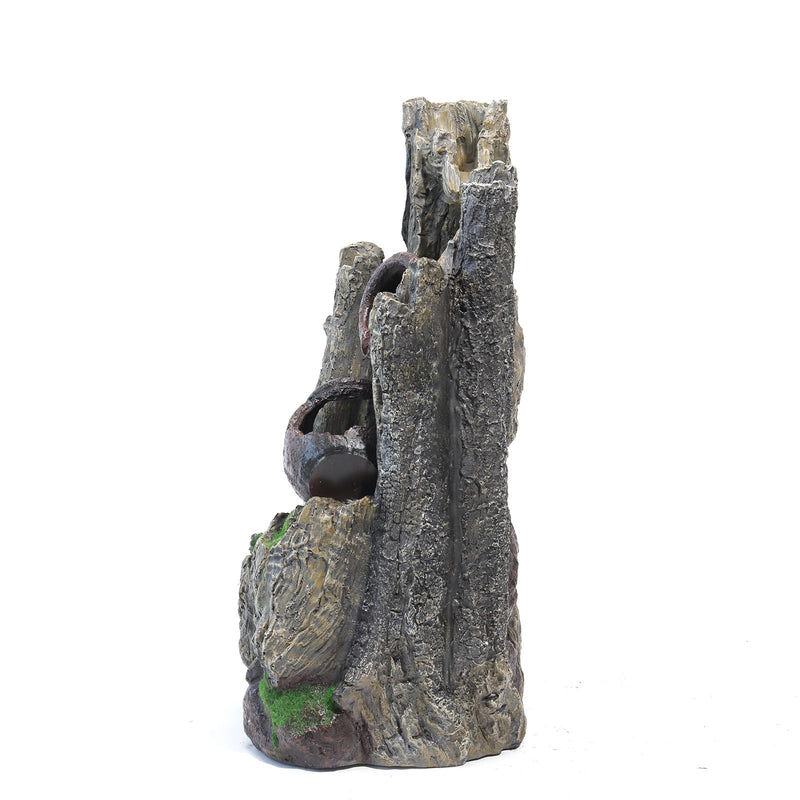 Garden Sanctuary Outdoor Water Fountain Rockery Decoration Solar Powered