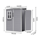 Breeins Garden Plastic Storage And Tool Shed With Lockable Door And Window