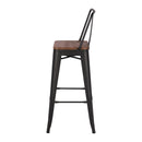 Livingandhome 4 PCS Vintage Metal Bar Stools