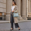 Modishion 3-Pcs PU Leather Handbag With Purse & Card Holder