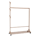Livingandhome Bamboo Garment Hat Rack with Wheels
