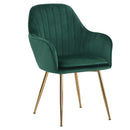 Livingandhome Set of 2 Contemporary Velvet Dining Chairs