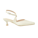 Kitten Heel Slingback Squared-off Closed Toe Heels Pumps