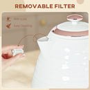 HOMCOM Electric Kettle, Fast Boil, 1.7L, 3kW, Swivel, Ripple