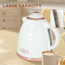 HOMCOM Electric Kettle, Fast Boil, 1.7L, 3kW, Swivel, Ripple