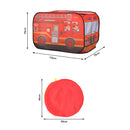 Kidkid Fire Engine-Themed Play Tent with 2 Top Openings