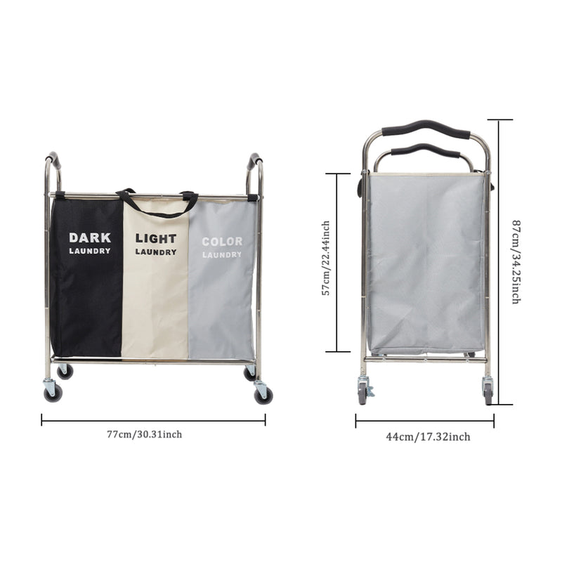 Lifeideas Laundry Storage Basket with Wheels and Handles