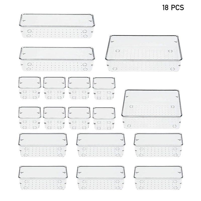 Lifeideas 18-Piece Transparent Desktop Organisers