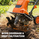 Outsunny 1500W Electric Tiller With 40cm Working Width, 20cm Tilling Depth