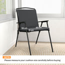 Outsunny 2Pcs Garden Chair Cushions, Waterproof Seat Pads, Dark Grey