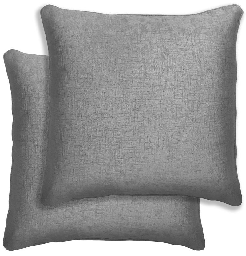 Enhanced Living Pair of Vogue Textured Cushion Covers - 43x43cm - Cases Only
