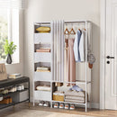 Livingandhome Portable Metal Closet Bedroom Cabinet