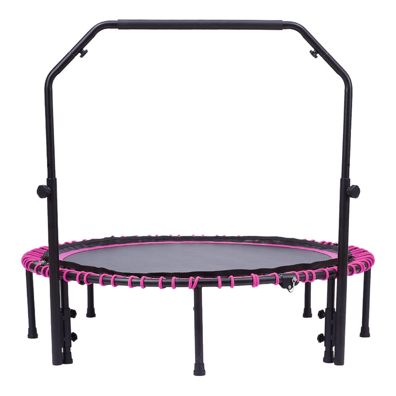 Lifeideas 48in Bungee Cords Foldable Round Trampoline with Adjustable U-Handle Bar