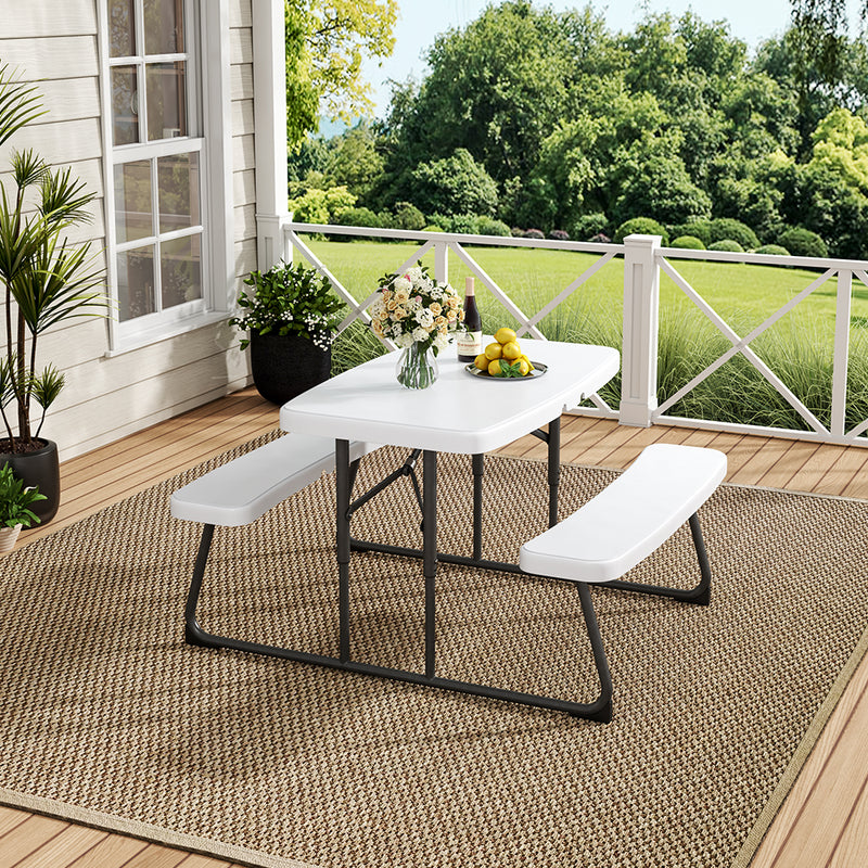 Breeins Foldable Picnic Table and Bench Set for Kids