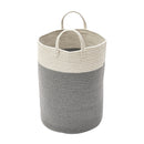 Lifeideas Woven Basket Baby Kids Toys Storage Clothes Hamper Laundry Basket With Decor Balls Grey