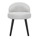 Livingandhome Modern Velvet Dressing Table Stool with Solid Wood Legs