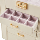 Sheonly Faux Leather Jewellery Storage Box with Mirror