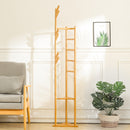 Lifeideas Bamboo Coat Rack Stand Coat Standing Tree for Entryway Bedroom Office