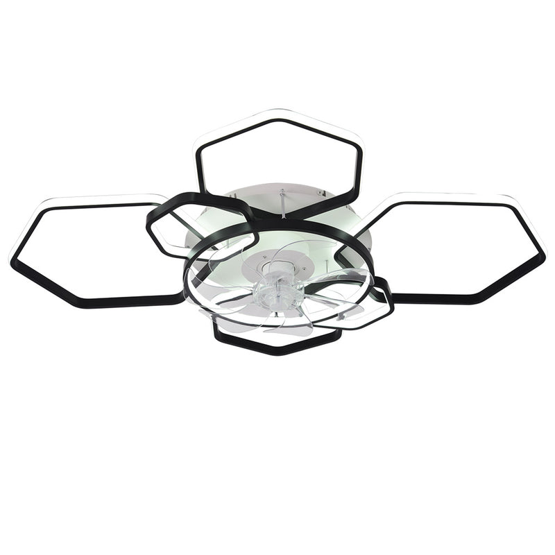 Cottonfy UK Geometric LED Ceiling Fan Light