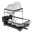 Lifeideas Steel Dish Rack with Utensil and Glass Holder