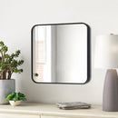 Livingandhome Modern Square Wall Mirror with Aluminum Alloy Frame
