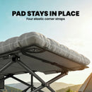 Outsunny Camping Cot Heavy Duty Folding Bed with Soft Pad Grey