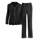 Long Sleeve Camp Collar Loungewear Set