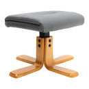 Livingandhome Brown Faux Leather Swivel Recliner Set