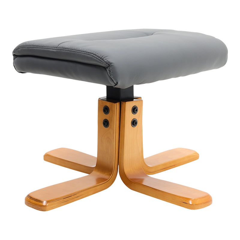 Livingandhome Brown Faux Leather Swivel Recliner Set