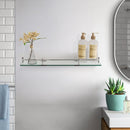 Lifeideas Durable Tempered Glass Bathroom Storage Shelf