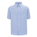 Cotton Short-sleeve Shirt - Blue