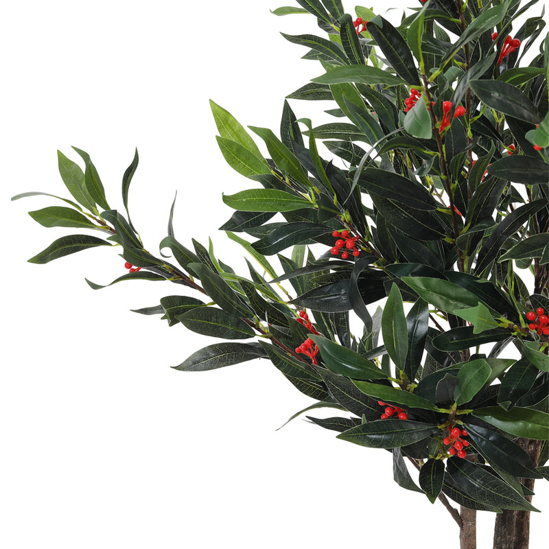 Breeins Artificial Olive Tree Decorative Plant in Planter