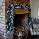 Premier 2.7m Snow Flocked Pine Christmas Garland with Glitter Finish