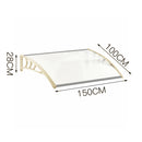 Garden Sanctuary Window Door Awning Canopy with Brackets