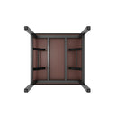 Livingandhome Square 60cm Folding Coffee Table with Marble Effect Top