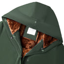 Mid-Length Hooded Coat With Drawstring Waist
