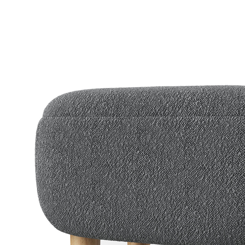 Livingandhome Footstool Pouffe Stool with Wooden Legs