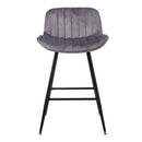 Livingandhome 2PCS Flannel Upholstered Bar Stools