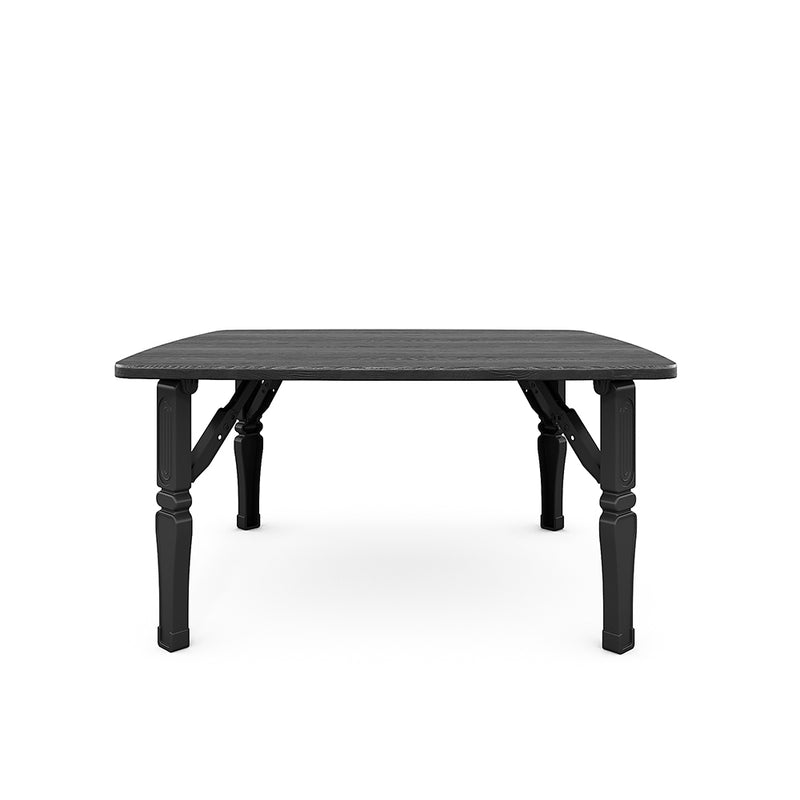 Livingandhome Square 70cm Wooden Folding Coffee Table Black