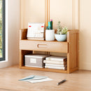 Livingandhome Wooden Bamboo 2-Tier Storage Shelf