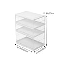 Livingandhome 3-Tier Foldable Storage Cabinet Shoes Organizer with Doors