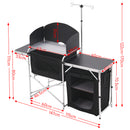 Breeins Aluminum Camp Kitchen with Zippered Storage and Camp Tables